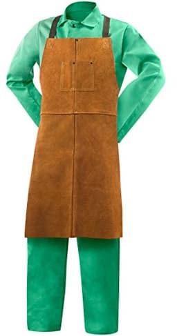 Leather Welding Bib Apron, 36 x 24 In