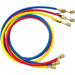 Yellow Jacket Refrigerant Charging Hose Set with Ball Valves, 3-Piece