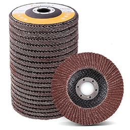 LotFancy 4-1/2" Flap Discs, 40/60/80/120 Grit Assorted, 20-Pack