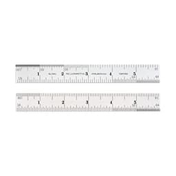 Starrett C601-6 Spring Tempered Steel Rule, 6"